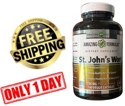 Amazing Formulas St. Johns Wort 700 mg, 180 Capsule EXT 01/26