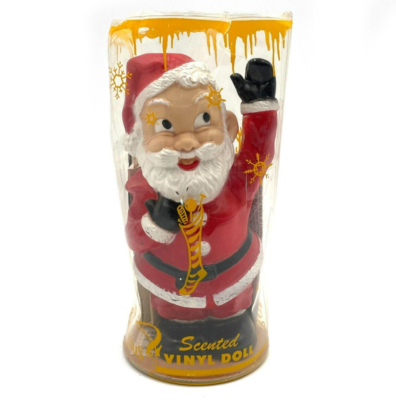 VTG Santa Claus Toy Doll Squeaker Scented Vinyl Spunky Original