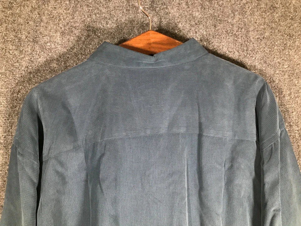 Camisa de Bolsillo Knightsbridge Abotonada 2X Para Hombres Azul Informal Elastizada Hombres Vestido Bonito Foto 4 de 4