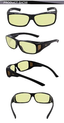 Fong Occhiali Da Guida Diurni / Notturni Occhiali Da Sole Avvolgenti Per Uomo Donna Avvolgenti Polarizzati Antiriflesso - Foto 9