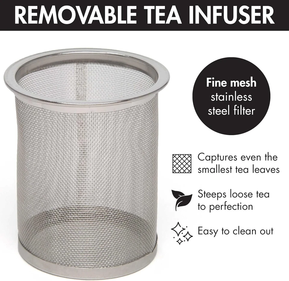 Glass Teapot with Infuser Removable Fine Mesh Stainless Filter - Image 4 of 4