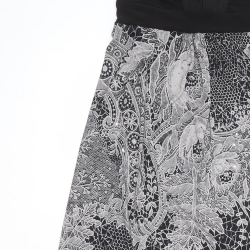 New Look Womens Grey Paisley Polyester Blend Maxi Size 8- Strapl - Picture 7 of 10