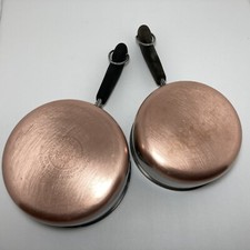 REVERE WARE 1801 Copper Bottom Saucepan 1 Qt + 1.5 Qt No Lids 2 pc Set