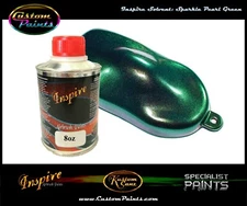 INSPIRE AIRBRUSH SPARKLE PEARL GREEN 8oz (SOLVENT), CUSTOM PAINT, ARTIST