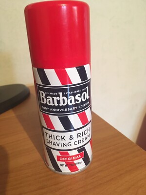 Barbasol Thick & Rich 7oz Dose - Leer & nur als Deko!