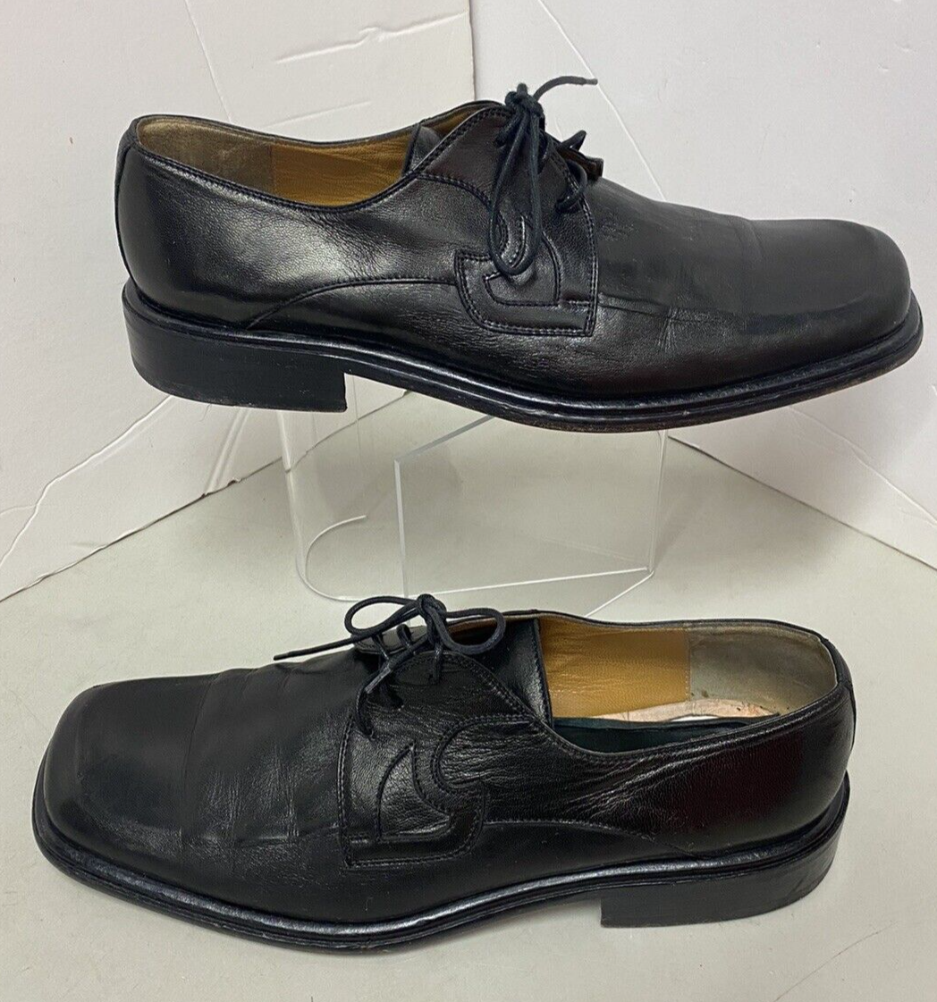 Vittorio Virgilli  Black Leather Men\'s Shoes Size 8.5 Leather flats VITTORIO VIRGILI Black size 41 EU in Leather  main image 2