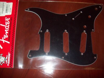 NEW - Genuine Fender '57 Strat Pickguard, S/S/S - BLACK, 099-1358-000