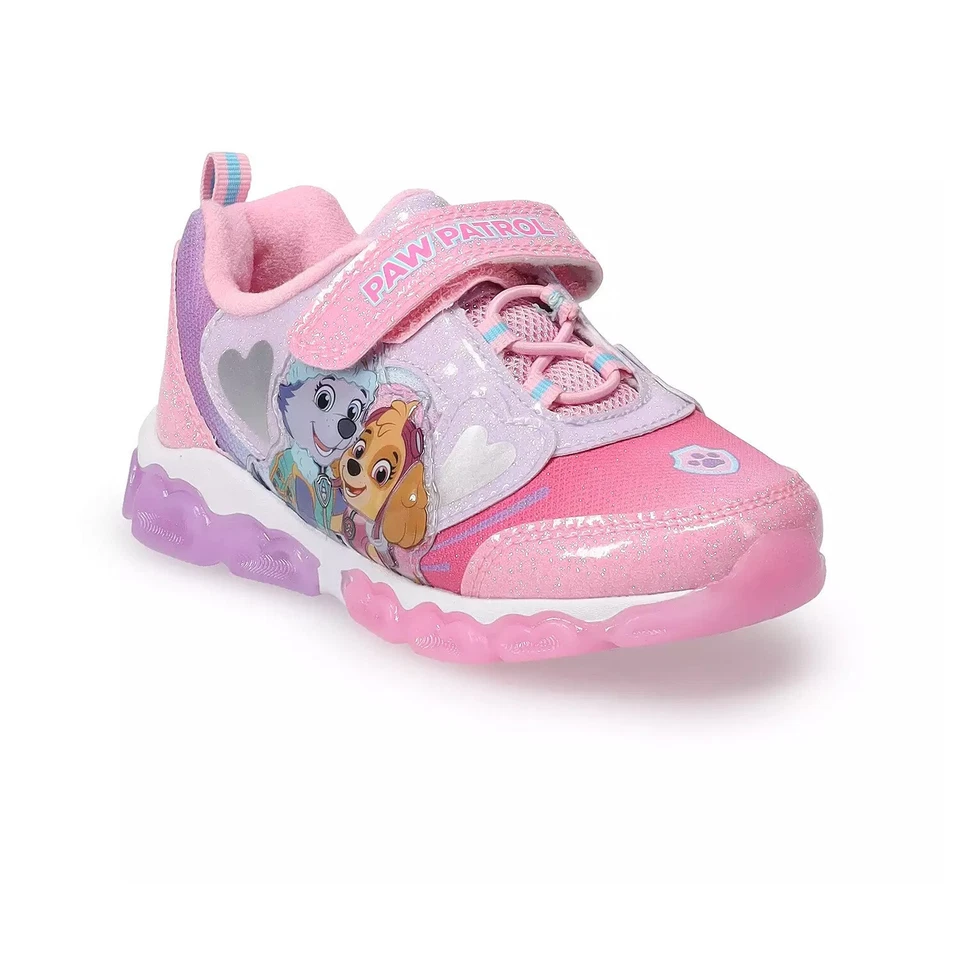 Zapatillas iluminadas Paw Patrol para niñas, tallas: niño pequeño 6, 7, 8, 9, 10, 11, 12 Foto 2 de 3