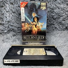 Star Wars Return of the Jedi VHS Tape 1986 CBS Fox Video Hi-Fi Red Label Movie