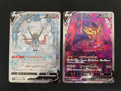 Pokemon Card Zacian & Zamazenta V SAR set 225 232/172 s12a VSTAR Universe