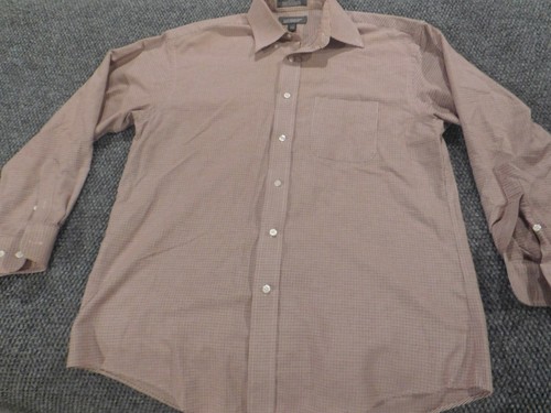 Croft and Barrow Mens Dress Shirt 15.5 red plaid button up - Picture 2 of 12