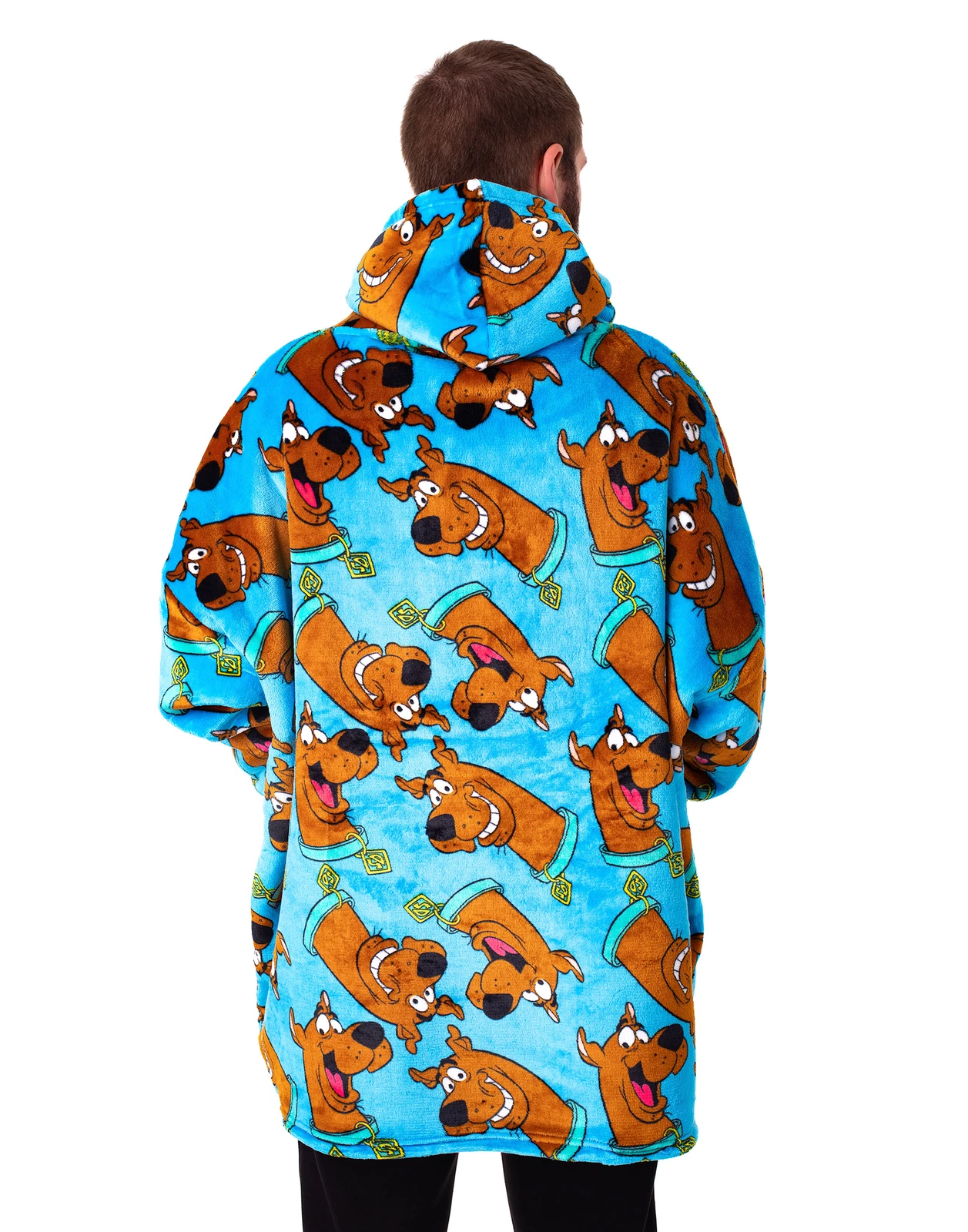 Scooby Doo Blue Character AOP Blanket Hoodie Mens