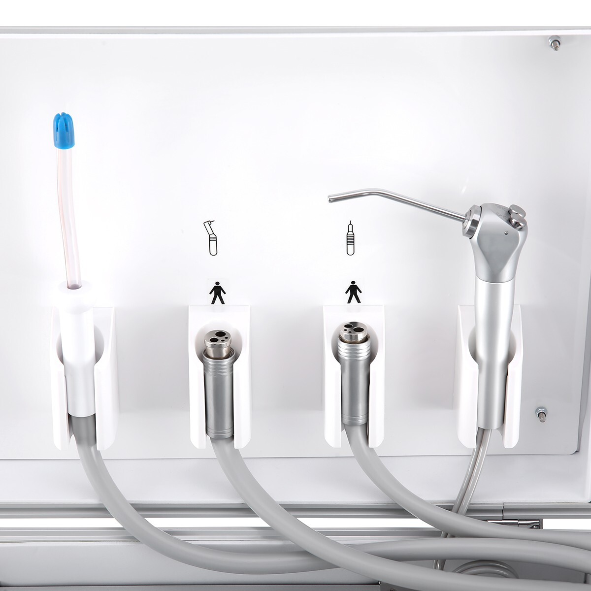 Portable Dental Mobile Delivery Unit Rolling Case Air Compressor Suction 4 HOLES