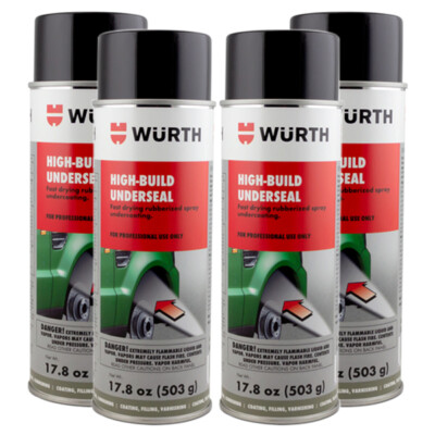 Wurth High Build Underseal Rubberized Spray 17.8oz 88909071 (Pack of 4)