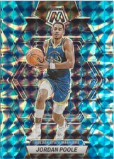 2022-23 Panini Mosaic Jordan Poole Blue Prizm SP Washington Wizards