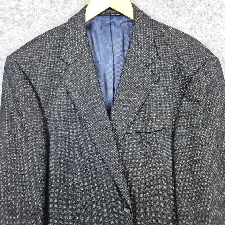 Blazer Samuelsohn masculino de tweed cinza tamanho 44L/T lã de cordeiro/cashmere mistura Kannon's - Imagem 2 de 4