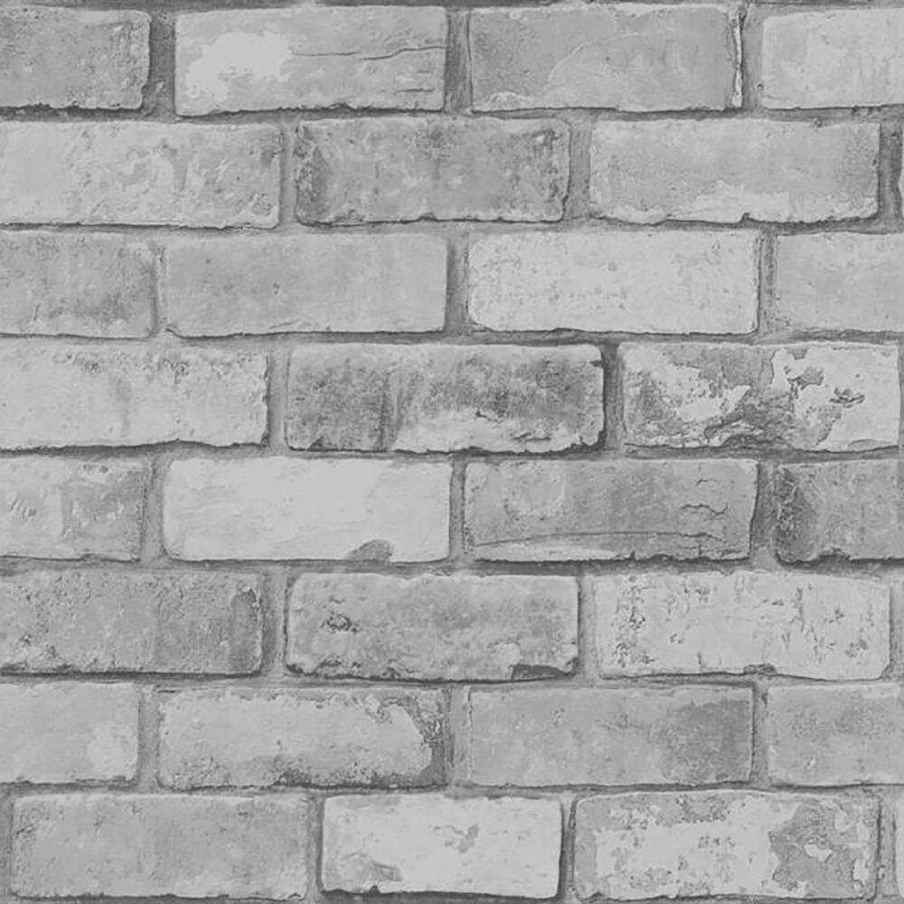 Debona Glitter Brick Charcoal Wallpaper 9804 5060119353720 - Image 2