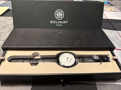 New Open Box Bolvaint Mallory Blanc in Black Onyx Men s Watch 45mm