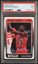 1988 FLEER #17 MICHAEL JORDAN PSA 7