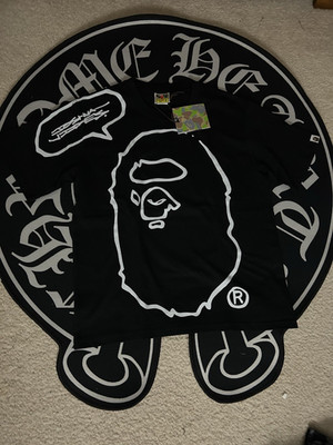 A Bathing Ape BAPE Men s S Black Cotton Crew Neck Logo Graphic T-Shirt