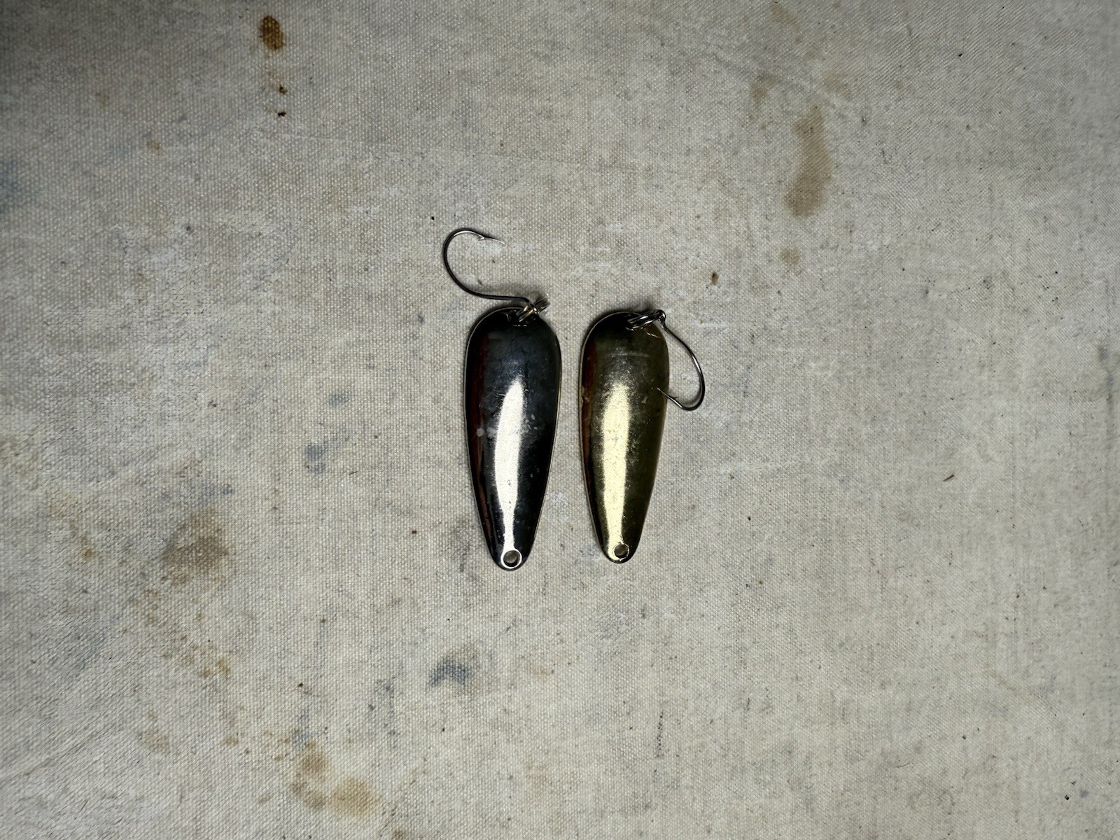 20 Vintage Fishing Lures Trolling Spoons Gold Silver Orange STEE LEE Freshwater - Image 10