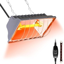 250W Chicken Coop Heater with 2PCS Heat Lamp, Brooder Heater for 30 Chicks or Du