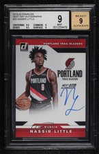 2019-20 Panini Donruss Next Day Auto Nassir Little #ND-NLT BGS 9 MINT Auto s3g