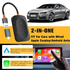 Wireless CarPlay Adapter for Apple, Plug & Play Low Latency Bluetooth 5.0 Black