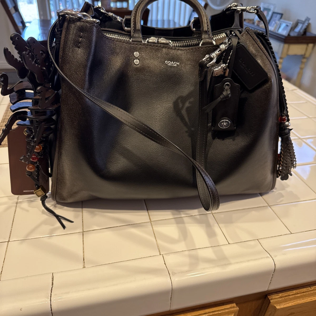 Coach Rogue Satchel/Top Handle Bag Black Bags & Handbags for Women