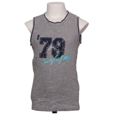 Surf Waves & Me, Tank­top, Größe: 122, Grau/Blau, Baumwolle/Viskose, Print #7Lj