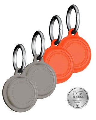 4er Pack Silikon Hülle für Motorola Moto Tag Anti-Verlust Orange & Grau