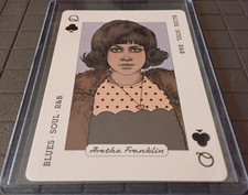 2018 Music Genius ARETHA FRANKLIN Single Playing Card Queen of Clubs