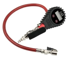  601 Digital Tire Pressure Gauge with Braided Hose and Chuck, Inflator and 