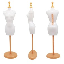 White Gold Dress Form Mannequin Torso Stand Base 10.4x3.0x1.9 Apparel Clothing