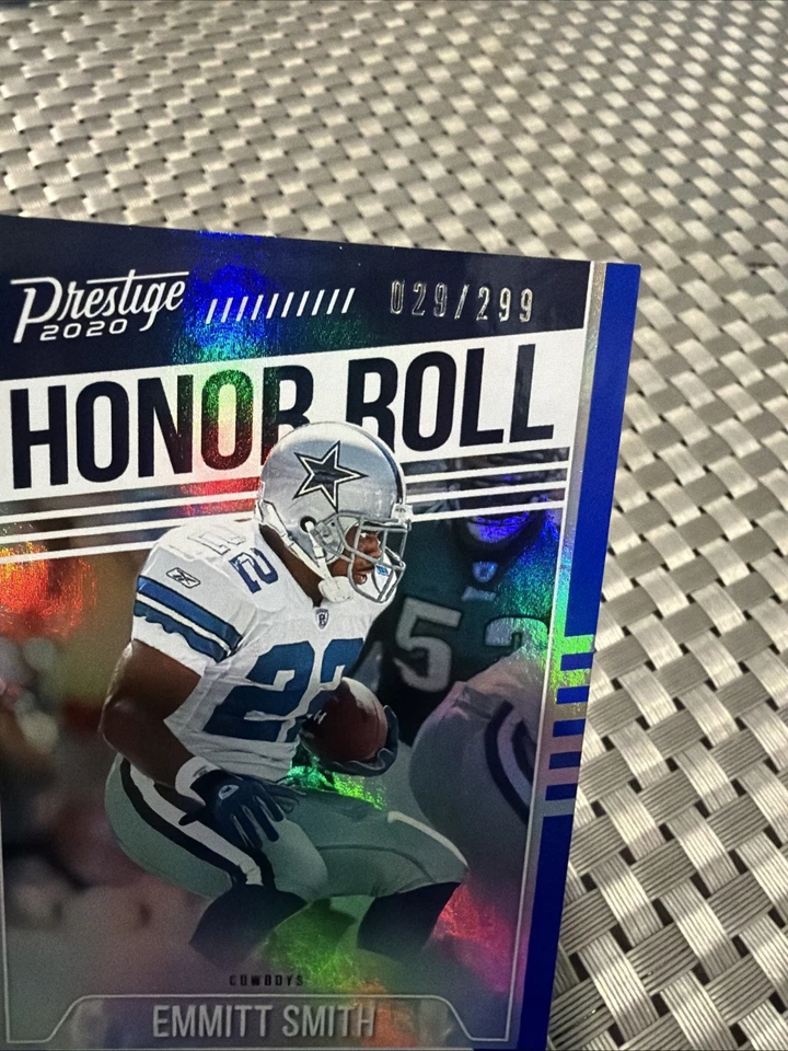 2020 Prestige Honor Roll Blue Xtra Points Emmitt Smith SP/299 Cowboys Foil 🔥 - Image 2 of 3