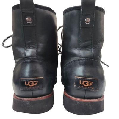 UGG Hannen TL Mens Waterproof Black Boots Size 9 Durable Stylish Outdoors Casual UGG MEN HANNEN BLACK WATERPROOF LEATHER LACE UP Boot US 13  main image 4