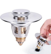 Lot Of 18 Universal Stainless Steel Pop Up Drain Stopper For Bathroom Sink