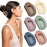 Haarklammer Groß 6Er Set Rutschfest Damen Flache Haarspangen Entenschnabel Clip