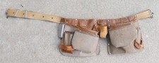 Vintage Sears Craftsman Leather Tool Waist Belt Carpenter Woodworking Adjustable