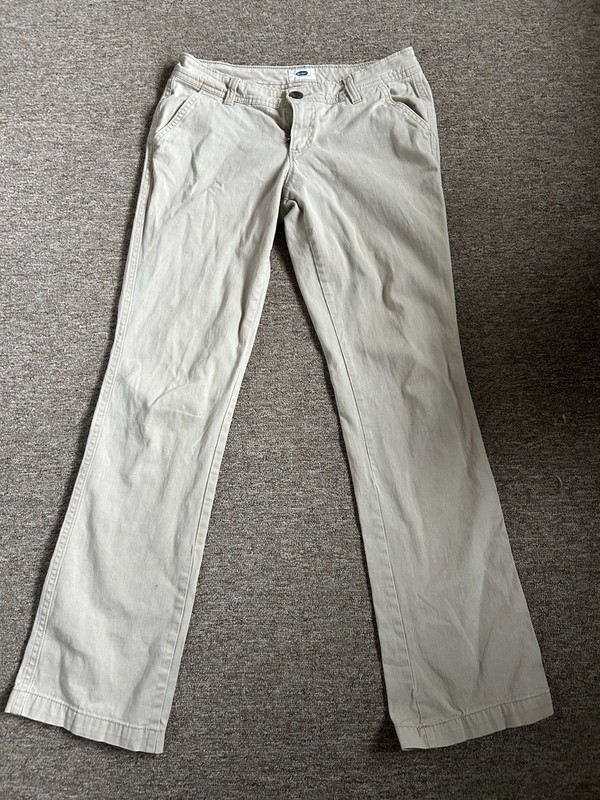 Old Navy Womens Pants Khakis Size 2 Beige Regular/Standard 29 inseam 2 pockets 