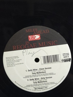 Tony Matterhorn - 12'' - Dutty wine (3 versions, US)