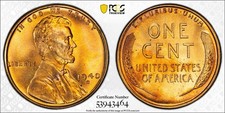 1940-s Pcgs Ms67 Red Lincoln Cent