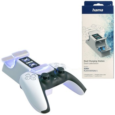 Hama Dual Ladestation Ladegerät für Sony PS5 Wireless Controller Docking Dock