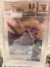 2015 Topps High Tek Jacob deGrom Gold Rainbow Autograph 48/50 BGS 9.5 JERSEY # 