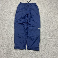 Vintage Adidas Sweatpants Track Pants Navy Blue Wide Leg Men  s Size S