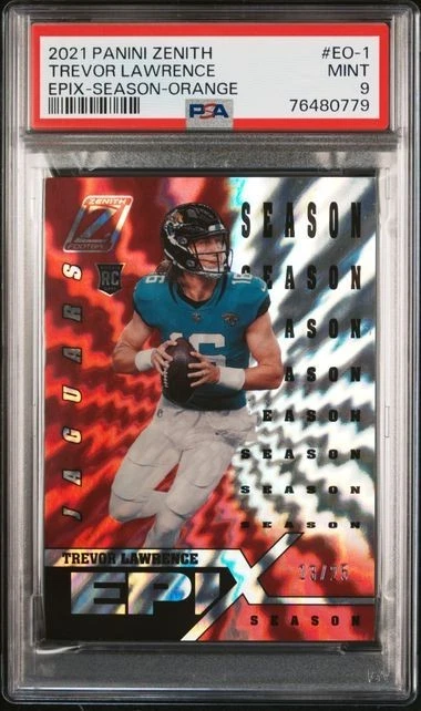 Trevor Lawrence Panini Zenith Epix #EO1 Season-Orange