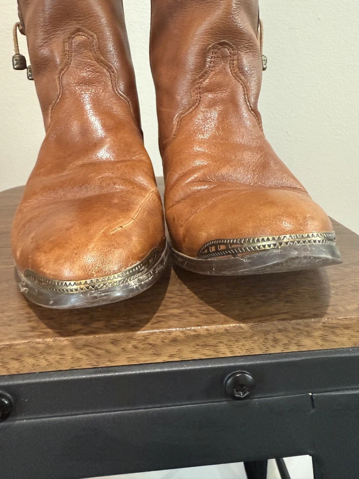 Botas De Colección Sage Abilene Concho Tachonadas 6 M Vaquera Western Cuero Marrón Nuevas Foto 2 de 4