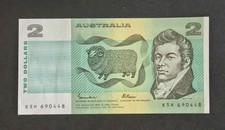 1985 Australia Paper $2 Two Dollar Banknote  - Johnston / Fraser