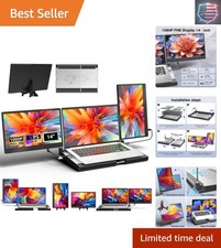 Laptop Triple Screen Extender - 14" Monitor IPS FHD 1080P HDMI USB-C Detachab...