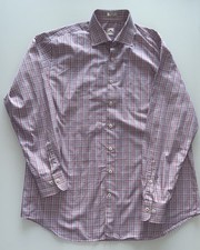 PETER MILLAR XL 100 Cotton Men  s Button Down Checkered Shirt